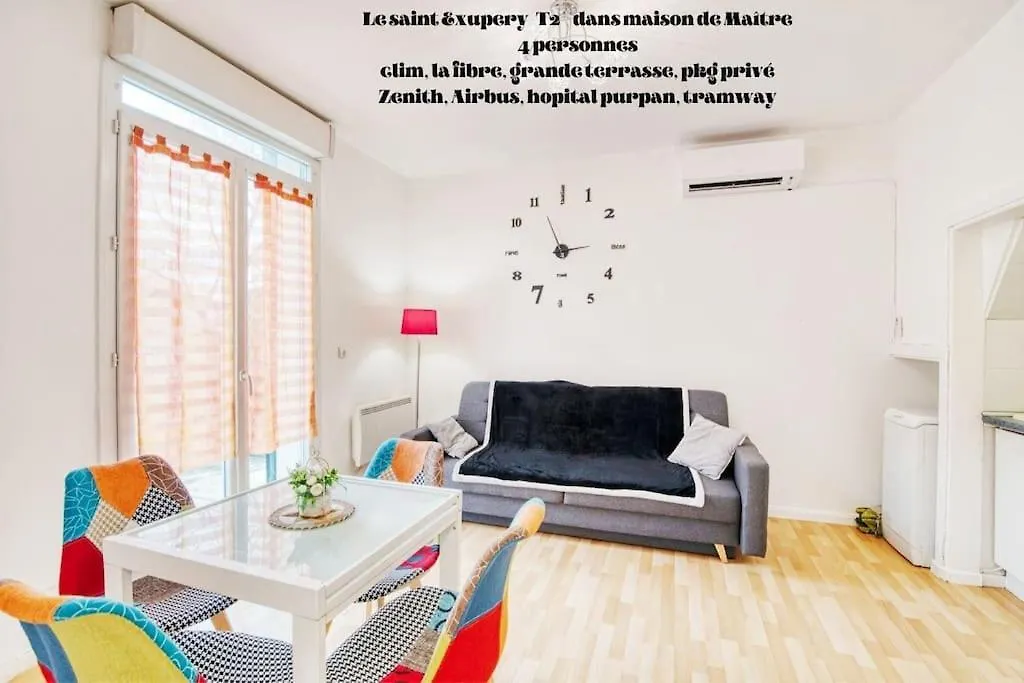 Apartment T2 Ds Villa-Terrasse-Clim-Pkg-Meet- Zenith-Odyssud Toulouse